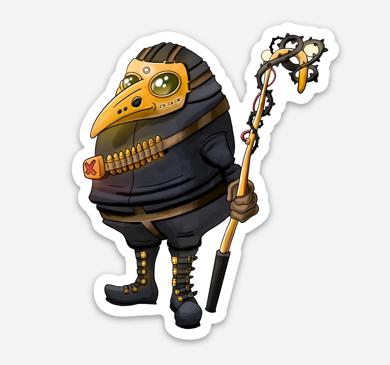 Dark Plague Doctor Sticker