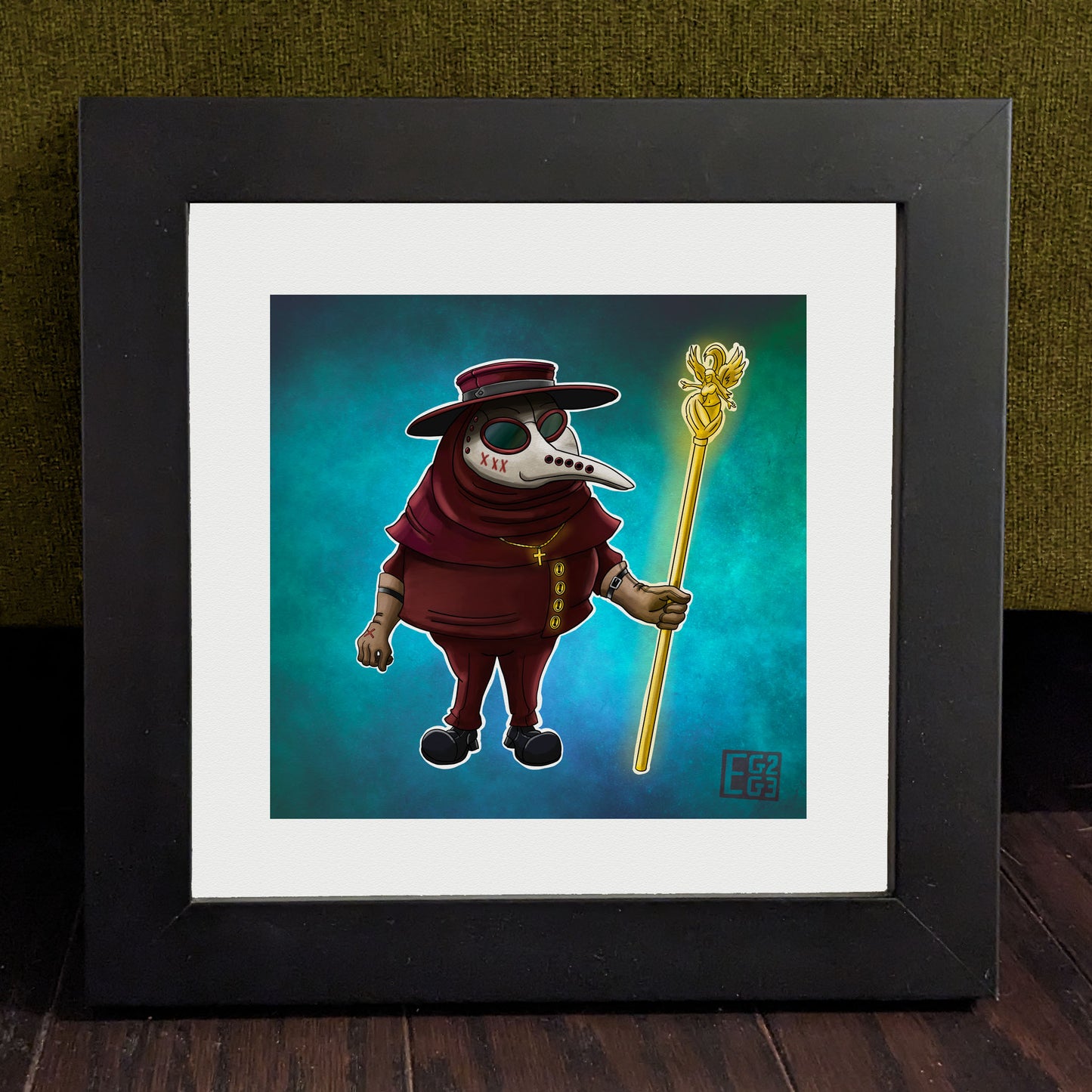 Plague Doctor Crimson Print