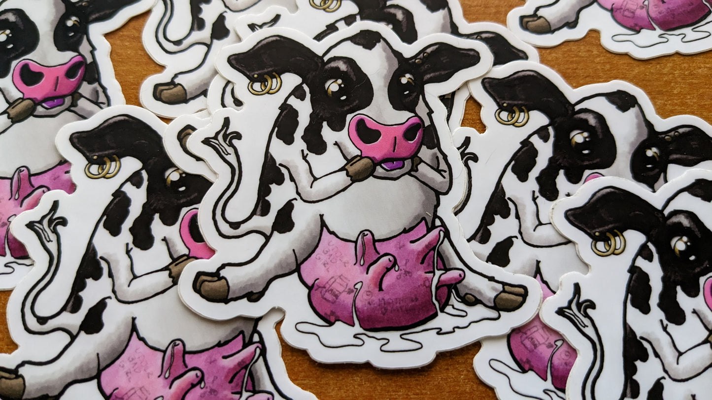 Cow Egg Sticker