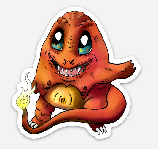Fire Lizard Egg Sticker