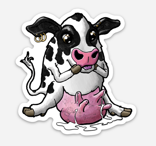 Cow Egg Sticker