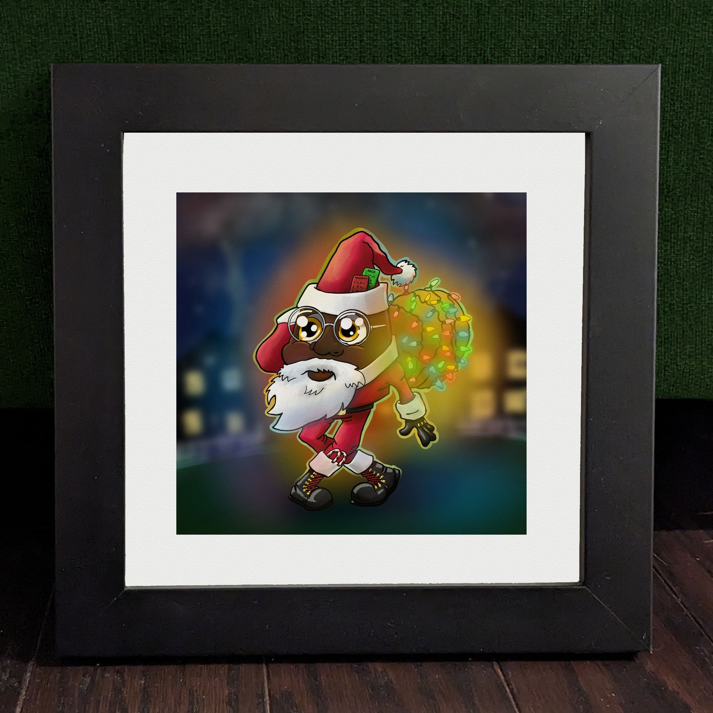 Santa Egg Print