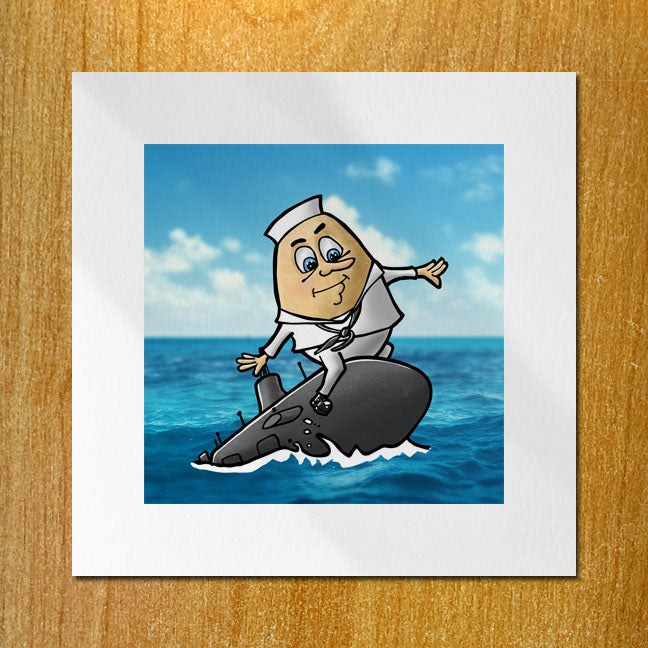 U.S. Navy Egg on Submarine Print