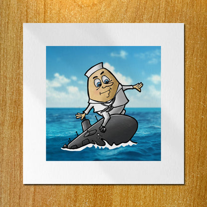 U.S. Navy Egg on Submarine Print